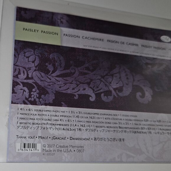 NEW 2 Creative Memories Paisley Petal Passion Photo Mat Journaling Stickers Lot - Picture 2 of 5